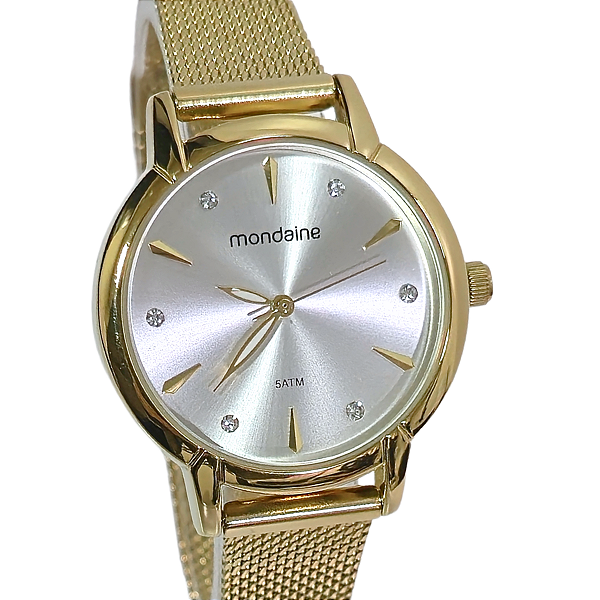 Relógio Mondaine Analógico Feminino Dourado 32703LPMVDE3