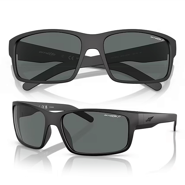 Óculos de Sol Arnette Polarizado Fast Ball Preto AN4202 Tamanho 62