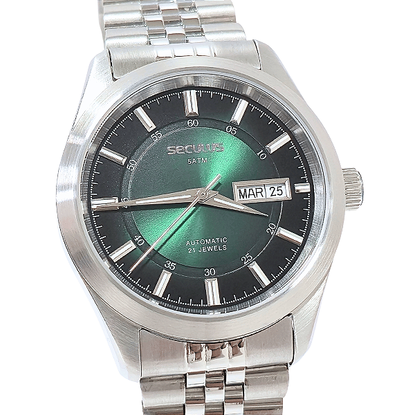 Relógio Seculus Masculino Automático Aço Efeito Sunset 77361G0SVNA3