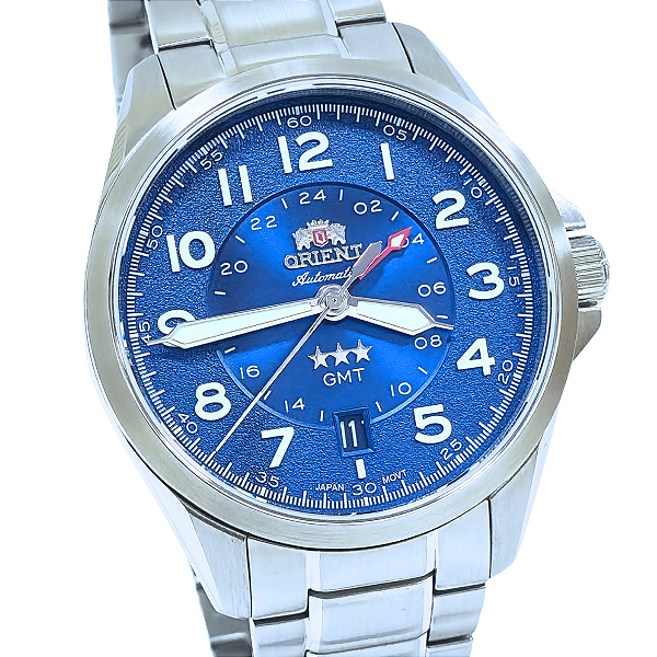 Relógio Orient Masculino Automático 3 Estrelas GMT NH3SS017 D2SX