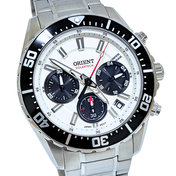Relógio Orient Masculino Solartech Panda Safira MBSSC288 S1SX