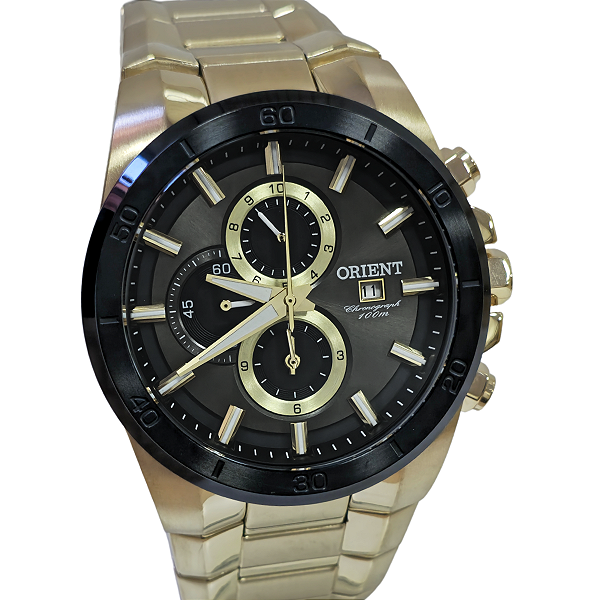 Relógio Orient Dourado Cronógrafo Masculino Dourado MGSSC004 G1KX