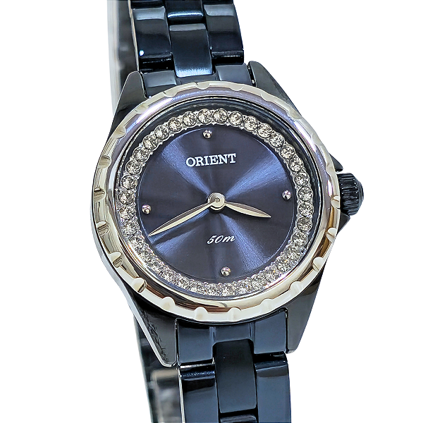 Relógio Orient Feminino Analógico Mini Azul Cristais FASS0007 D1DX
