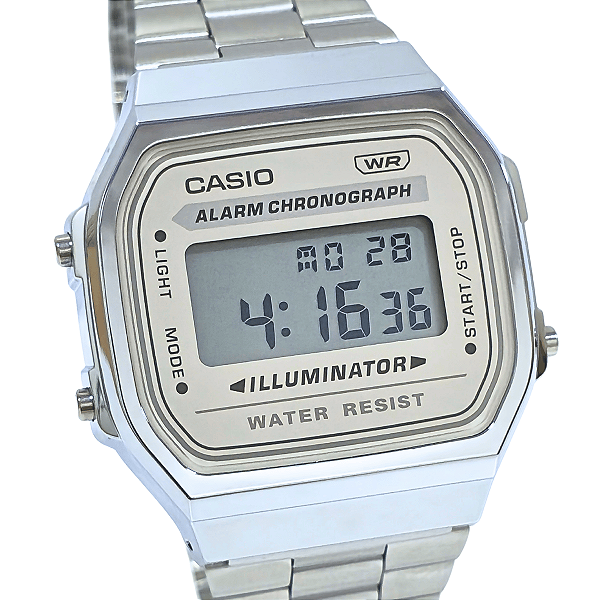 Relógio Casio Unissex Vintage Digital Prateado A168WA-8AYDF
