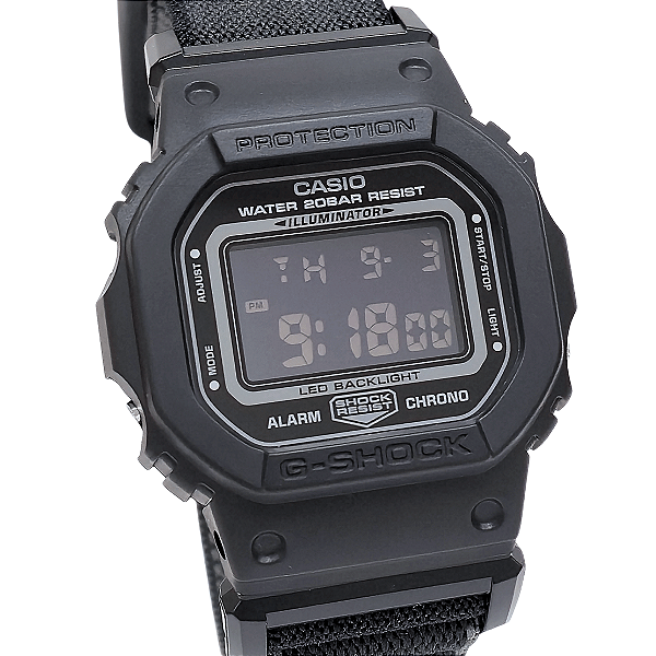 Relógio Casio Masculino G Shock Pulseira Elástica FIDLOCK DW-5600MNC-1DR