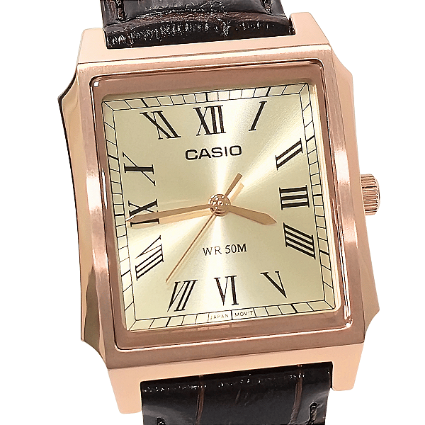 Relógio Casio Masculino Analógico Rosê Romanos MTP-B190RGL-9BVDF