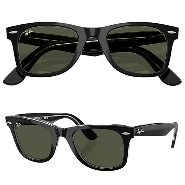 Óculos de Sol Ray-Ban Wayfarer Classic Preto Polido RB2140 12943150