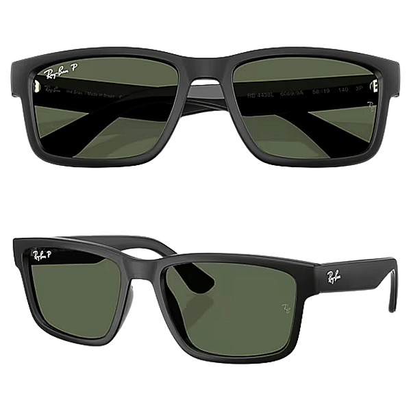 Óculos de Sol Ray-Ban Polarizado Preto Fosco RB4438L 60699A58