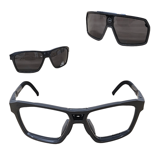 Óculos de Grau HB Presto Clip On Graphene Black 10103990610001