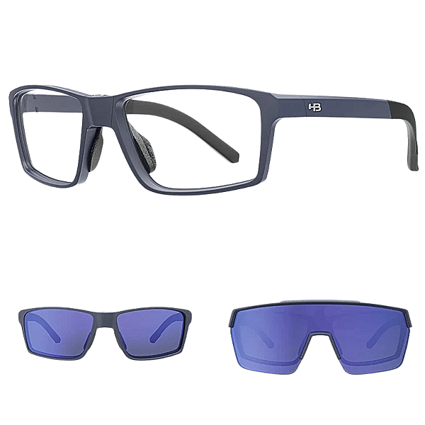 Óculos de Grau HB Presto 2.0 Clip on Matte Navy/ Blue Chrome 10105180312024