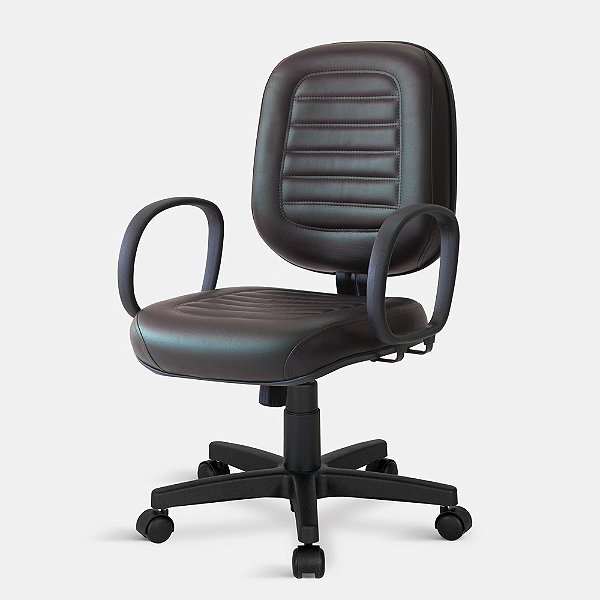 Cadeira Diretor Couro Giratória Relax C/br 0097 Marrom