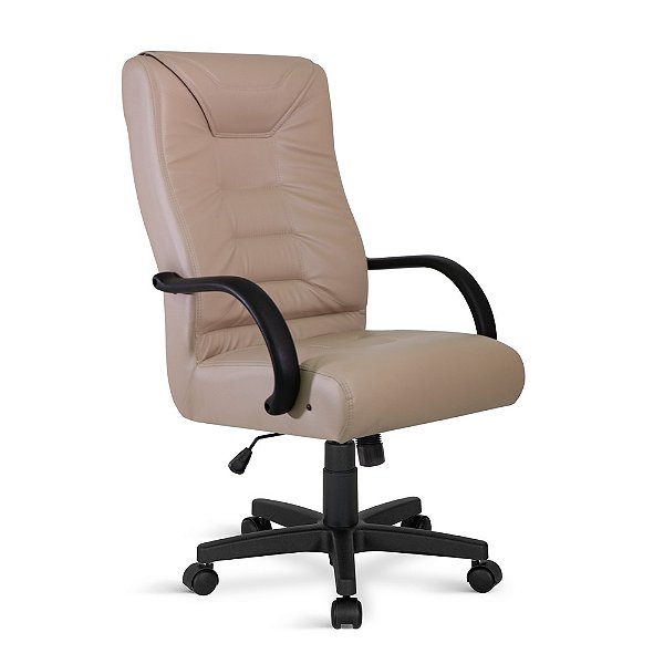 Cadeira Presidente Caramujo Master Giratória Relax C/br Bege