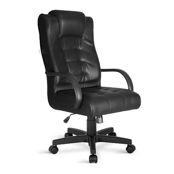 Cadeira Presidente Tuto Giratória Relax C/br Preta