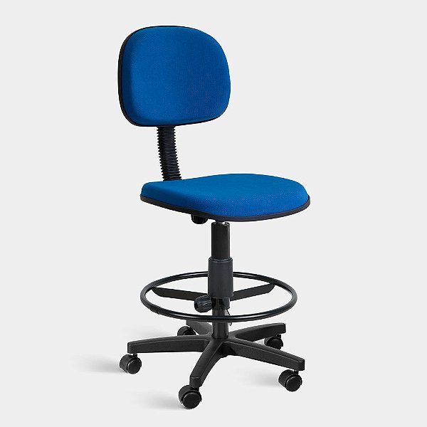 Cadeira Secretária Tecido Giratória Caixa alta 0505 Azul
