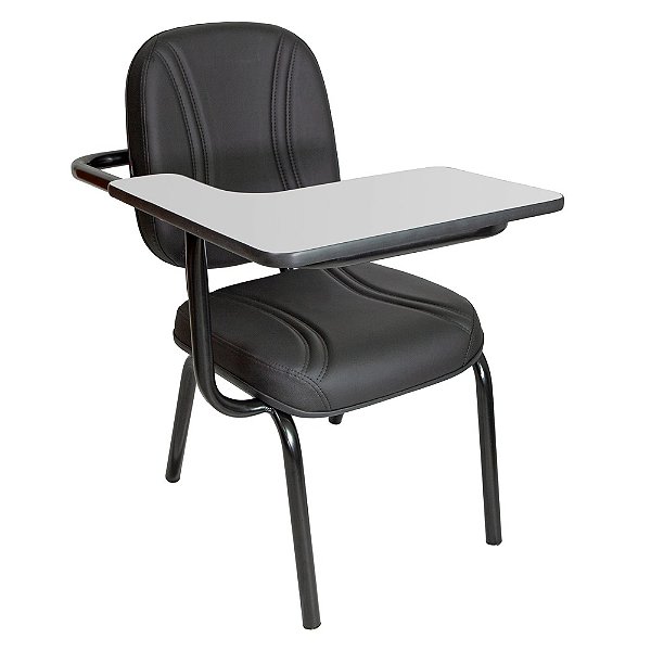 Cadeira Universitaria Obeso Plus Size Fixa Escolar Prancheta 200kg
