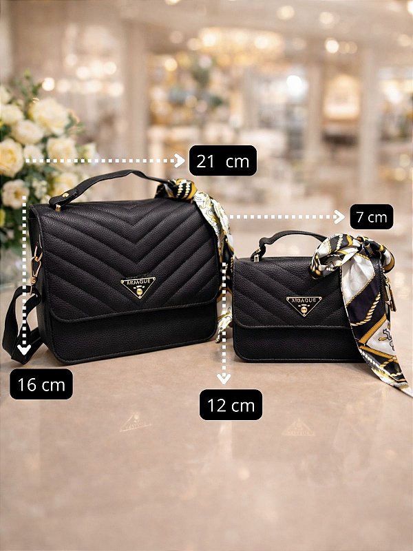 Kit Duo Luxy Matelassê (Bolsa M + Bolsa P) – Importado