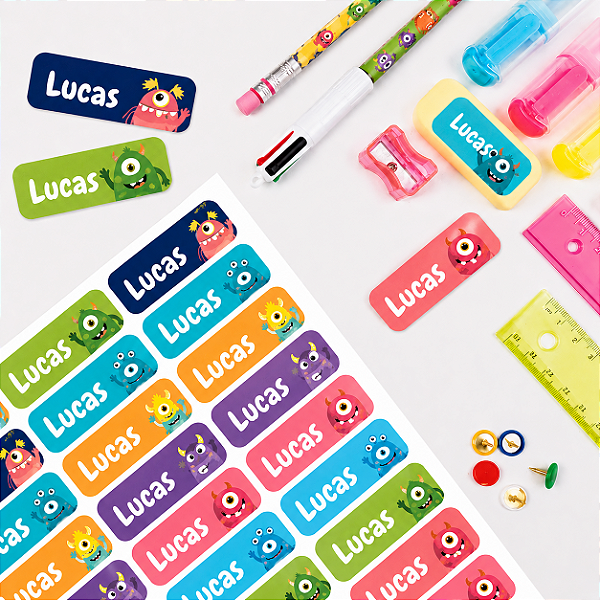 Kit Etiquetas para Material Escolar Personalizado