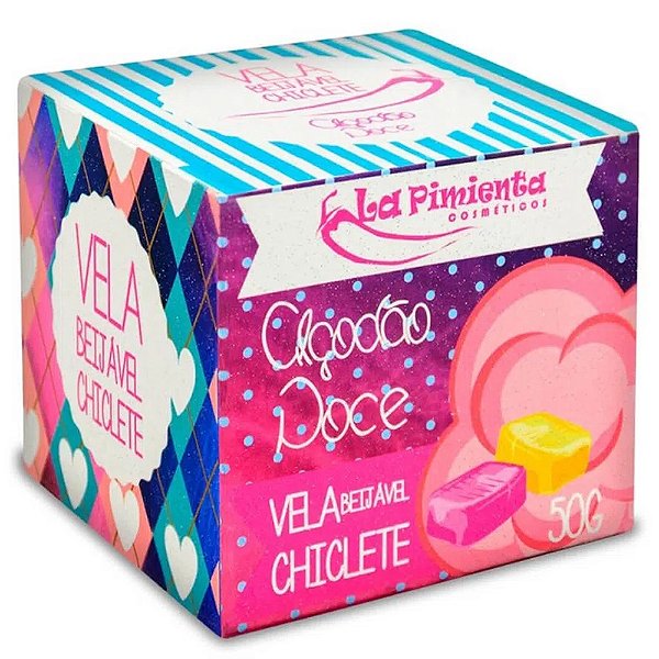 Vela Beijável Algodão Doce Para Massagem De Chiclete 50g La Pimienta