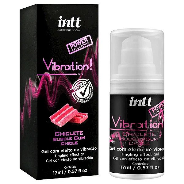 Vibration Gel Excitante Que Vibra Sabor Chiclete 17ml Intt