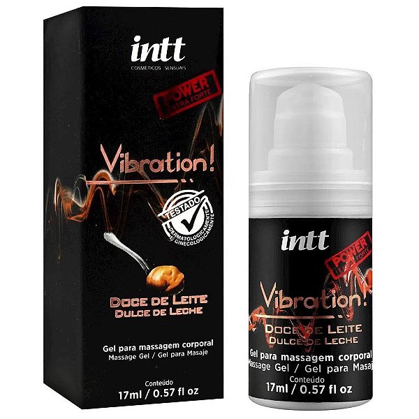 Vibration Gel Excitante Que Vibra Power Extra Forte Sabor Doce De Leite Intt 17ml