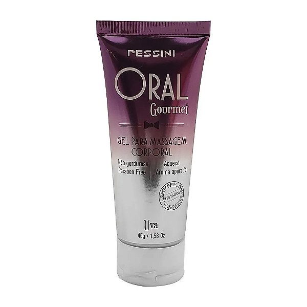 Oral Gourmet Gel Beijável Que Esquenta De Uva 35ml/45g Pessini