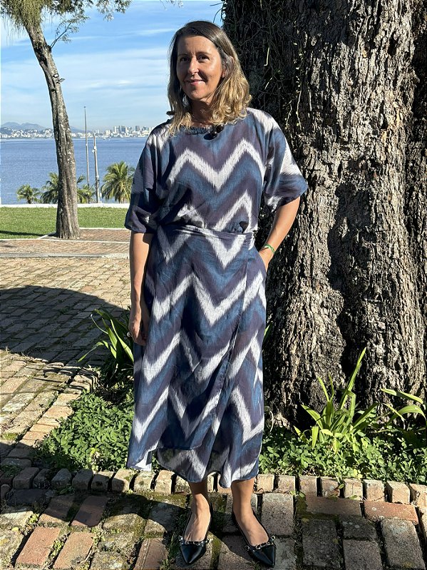 Vestido Diva Chevron Navy