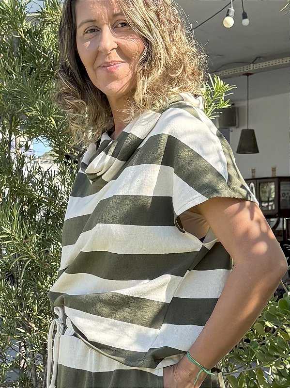 Blusa Bia Listra Verde