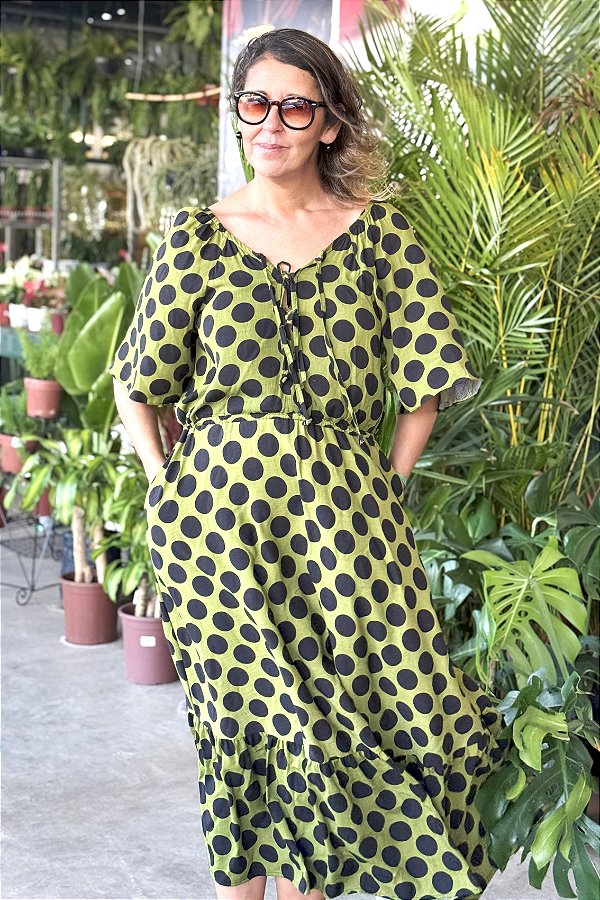 Vestido Sopro Poá Olilva