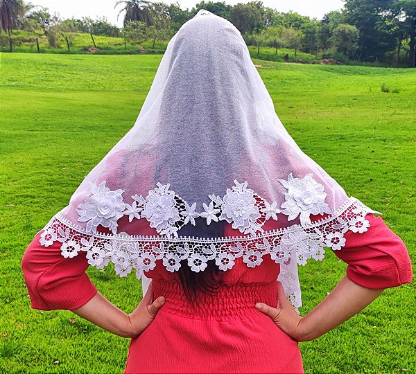 Véu Virtude 3D com Pérola