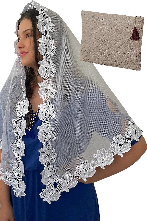 Véu CCB Rosalinda de Algodão + Porta Véu