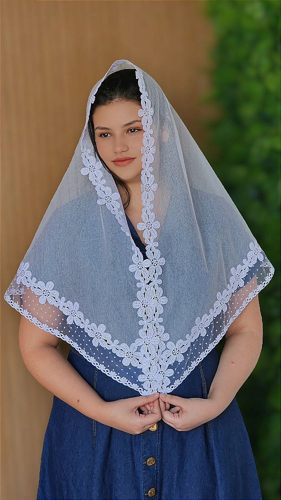 Véu CCB Eloáh de algodão + Porta Véu