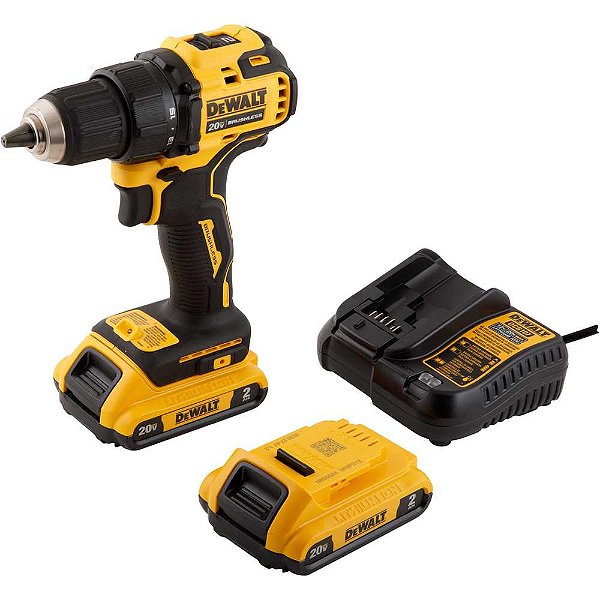 Parafusadeira/furadeira a bateria 20V carregador bivolt automático DCD708D2 -BR DEWALT