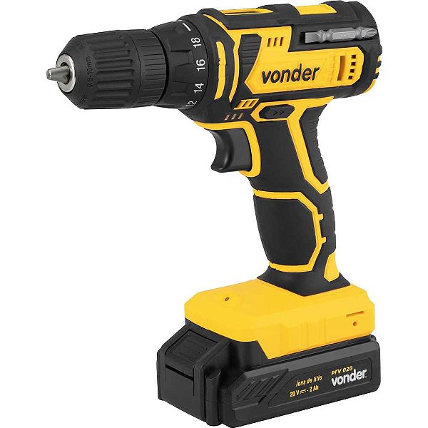 Parafusadeira/furadeira a bateria 20V fonte de carregamento bivolt automática PFV 020 VONDER