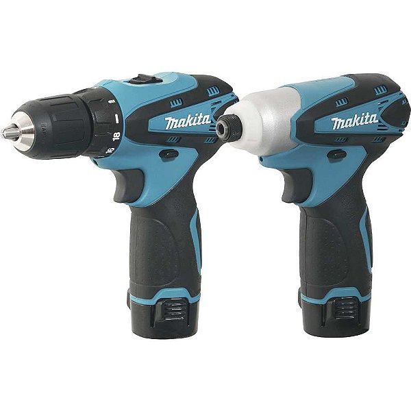 Conjunto parafusadeira/furadeira e parafusadeira com impacto 12V com maleta LCT204 MAKITA