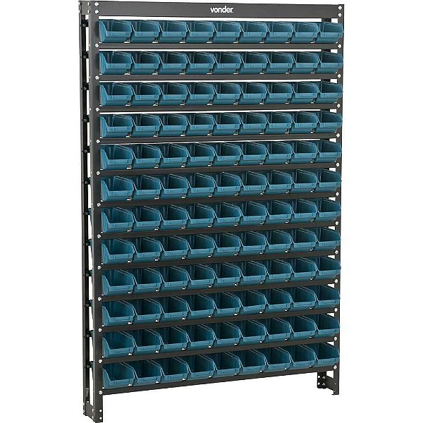 Estante metálica com gaveteiros modelo prático azul 108/3 VONDER