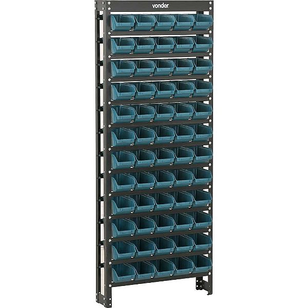 Estante metálica com gaveteiros modelo prático azul 60/3 VONDER