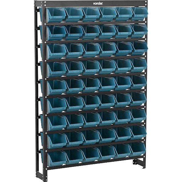 Estante metálica com gaveteiros modelo prático azul 54/5 VONDER