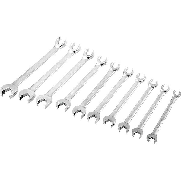 Jogo de chaves combinadas abertas com catraca 10,0mm a 19,0mm com 10 peças R05905010 GEDORE RED