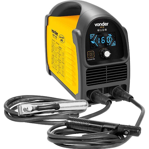 Inversor para solda com eletrodo e TIG 160 A RIV 168 com display LED monofásico 127V - 220V - Seleção automática VONDER