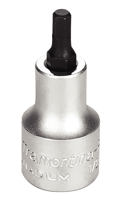 Soquete em Aço Cromo Vanádio Ponta Hexagonal 5 mm - Encaixe 1/2" Tramontina PRO