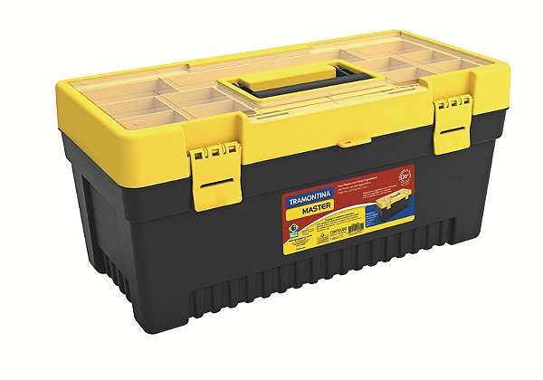 Caixa Plástica para Ferramentas 20" Tramontina MASTER com Tampa Organizadora