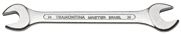 Chave Fixa 24x26 mm Tramontina MASTER com Corpo em Aço Especial Cromado
