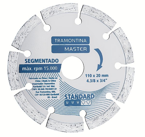 Disco de Corte Diamantado Segmentado 4.3/8" Tramontina MASTER Standard