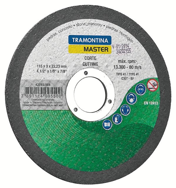 Disco de Corte Tramontina MASTER 4.1/2" para Pedras