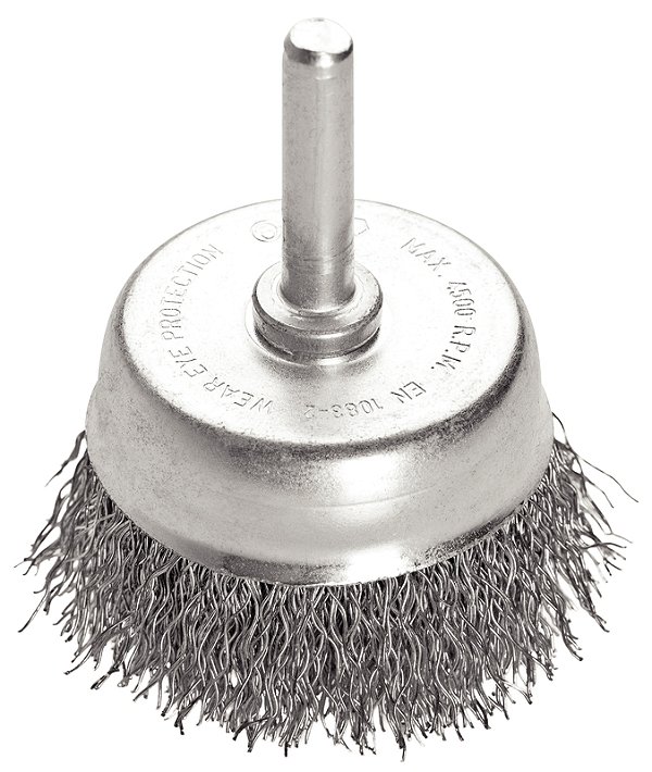 Escova Tipo Copo Arame Ondulado com Haste 2x1/4'' Tramontina PRO