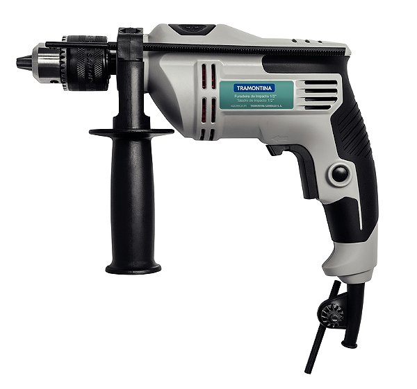 Furadeira de Impacto 500 W 1/2" 220 V Tramontina com Empunhadura Auxiliar e Sistema de Reversão