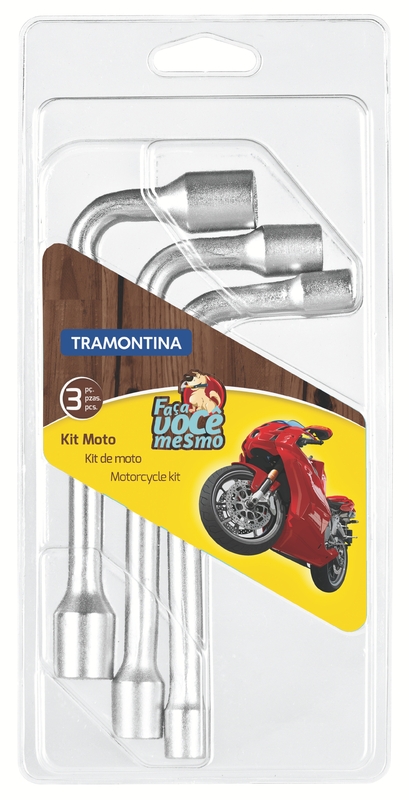 Jogo para Moto Tramontina em Aço Especial Cromado 3 Peças