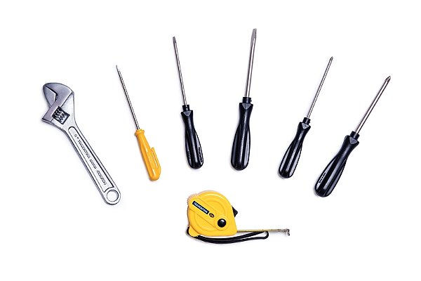 Kit de Ferramentas Tramontina com Chaves de Fenda Chave Ajustável e Trena 7 peças