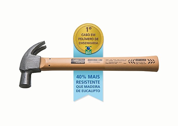 Martelo de Unha 29 mm Tramontina MASTER com Cabo em Polímero de Engenharia