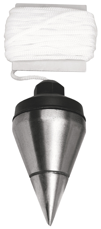 Prumo de centro 400 g Tramontina MASTER em Ferro Fundido com Calço Guia de Aço e Cordão de Nylon